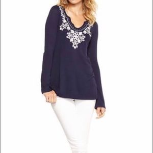 Lilly Pulitzer Embroidered Tunic Sweater